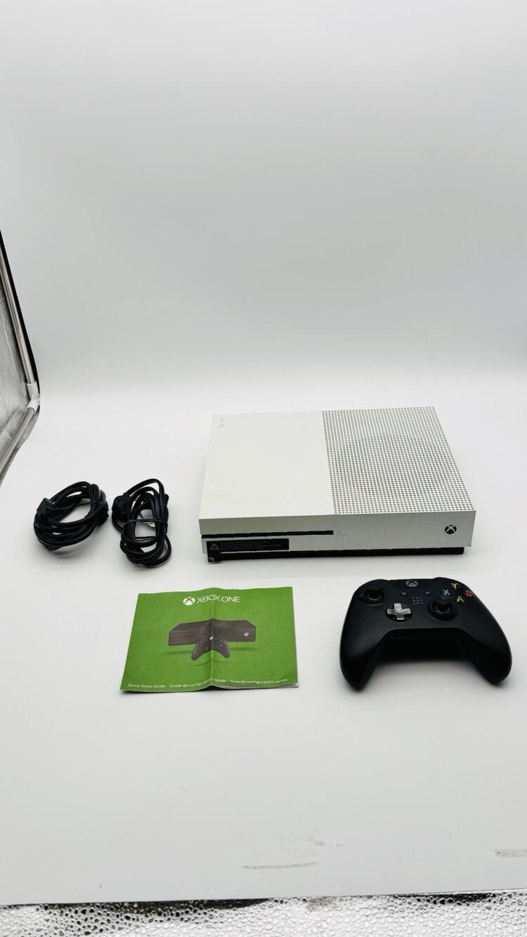Microsoft Xbox One S 500GB Console Gaming System 1681 W/ Day 1 Controller Works
